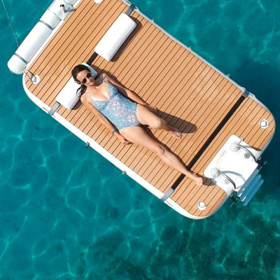 低下のステッチの膨脹可能な島のドックのヨット浮遊水ポンツーンのプラットホームのいかだ