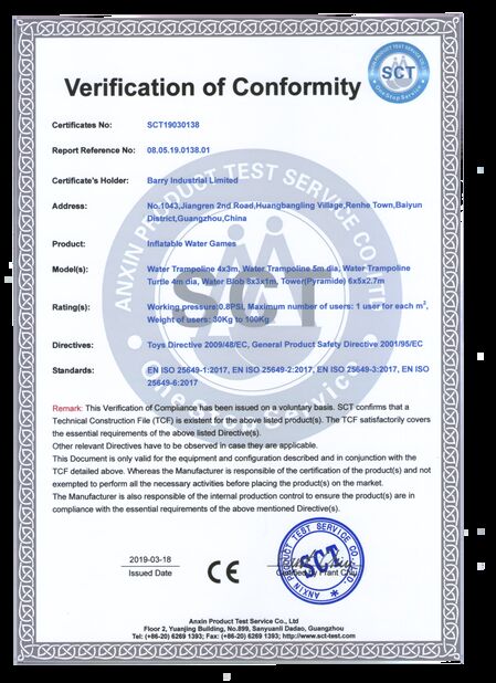 中国 Guangzhou Barry Industrial Co., Ltd 認証
