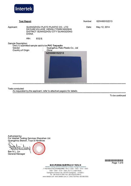 中国 Guangzhou Barry Industrial Co., Ltd 認証